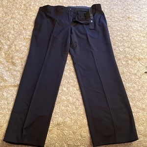 Lauren by Ralph Lauren Mens Dress Pants, High Performance Wool, Navy Blue